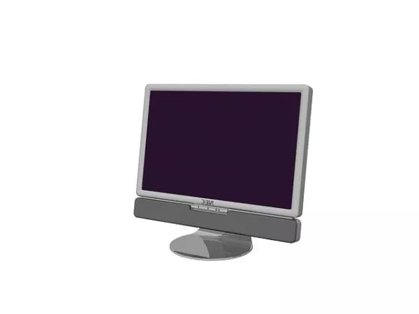 Monitor With Keyboard And Mouse With Pad 3d model