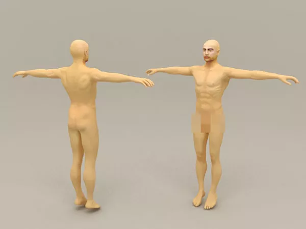 Naked Man Body 3d model Naked Man Body 3d model