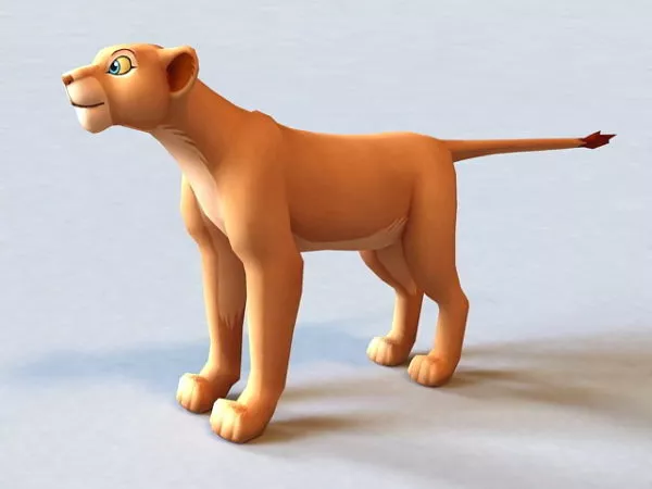 Lion Statue Lowpoly 3d model