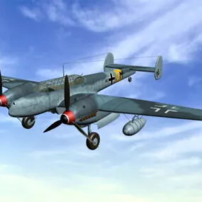Nazi Germany Bf110 G-2 Heavy Fighter 3d model
