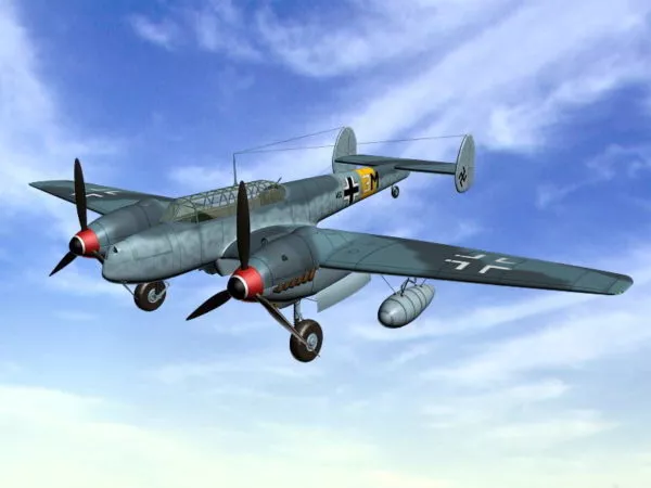 Nazi Germany Bf110 G-2 Heavy Fighter 3d model Nazi Germany Bf110 G-2 Heavy Fighter 3d model