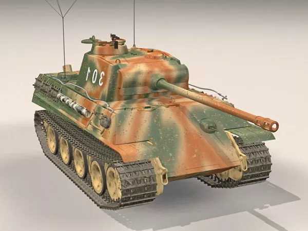 Nazi Germany Panther Tank 3d model Nazi Germany Panther Tank 3d model