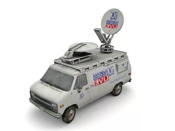Lowpoly Old Van 3d model