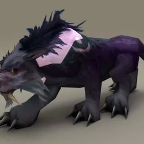 Night Elf Druid Cat Form 3d model