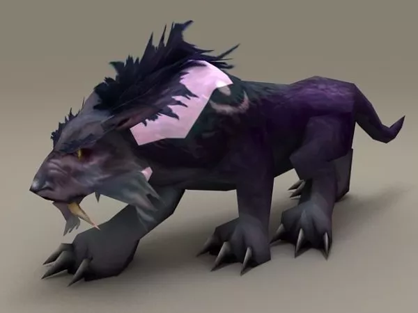 Night Elf Druid Cat Form 3d model Night Elf Druid Cat Form 3d model