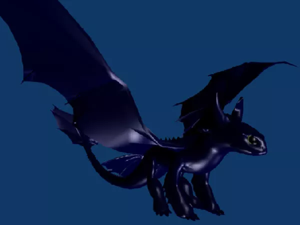 Character Night Fury Dragon 3d model Character Night Fury Dragon 3d model