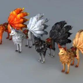 Nine Tailed Fox Spirit 3d model