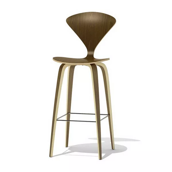 Norman Cherner Bar Stool Wood Base Furniture 3d model Norman Cherner Bar Stool Wood Base Furniture 3d model