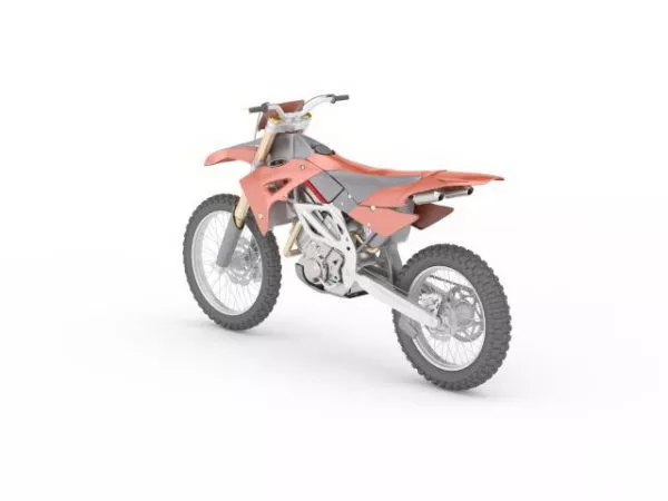 Modern Grey Motorcycle 3d model