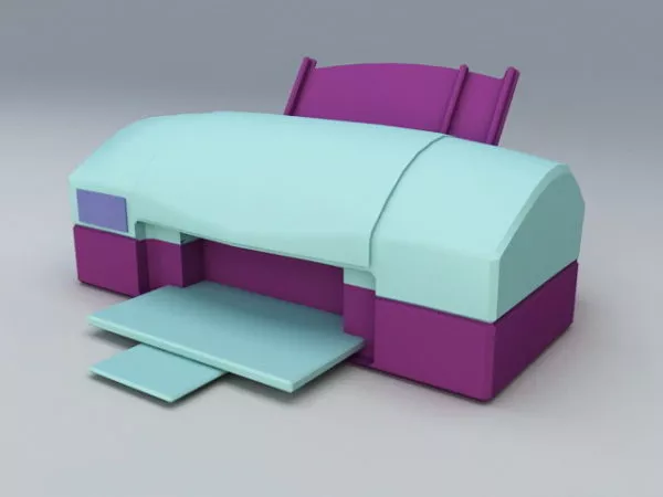 Small Printer A4 Size 3d model