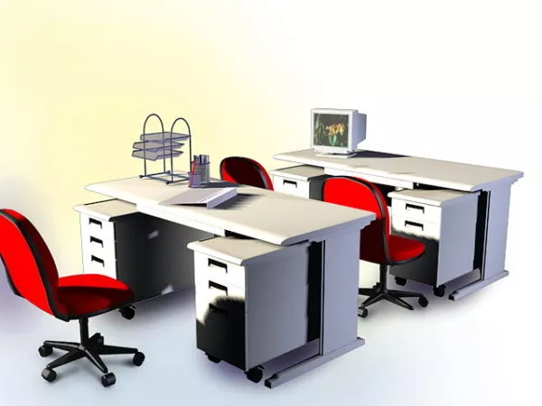 Office Computer Desk Furniture 3d model Office Computer Desk Furniture 3d model