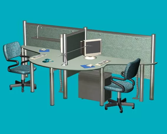 Office Computer Workstation 3d model Office Computer Workstation 3d model