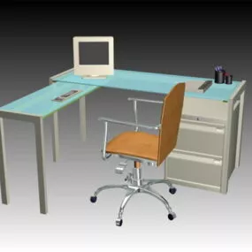 Office Computer Workstation Units 3d model