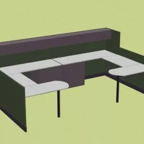 Office Cubicles And Partitions 3d model