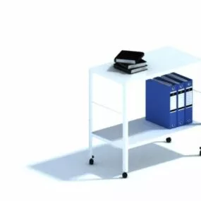 Office File Desk With File Folder 3d model