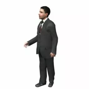 Character Office Man Standing 3d model