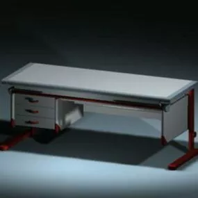 Office Table With Drawer Furniture 3d model
