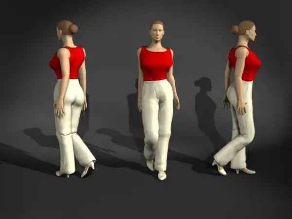 Office Woman Walking Pose 3d model Office Woman Walking Pose 3d model