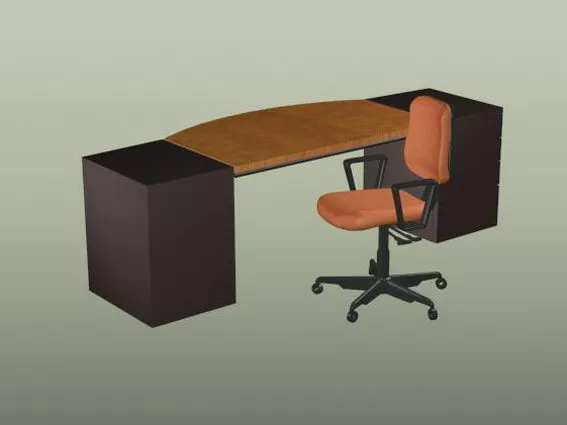 Office Workbench And Chair 3d model Office Workbench And Chair 3d model
