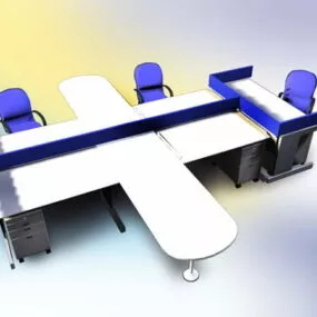 Office Workstation Partitions 3d model