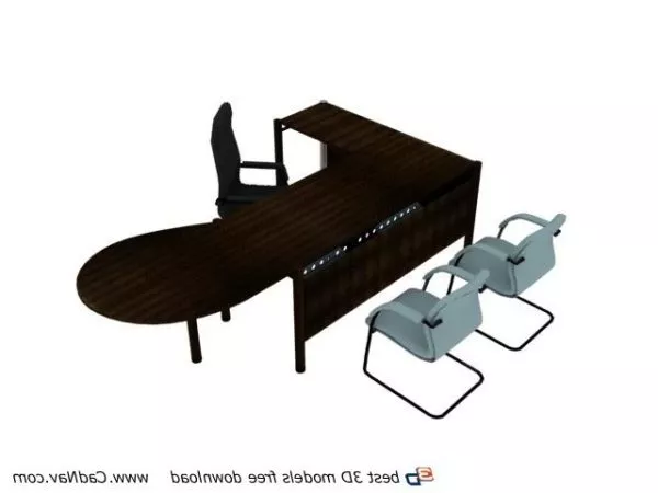 Office Furniture Workstation Table And Chairs 3d model Office Furniture Workstation Table And Chairs 3d model