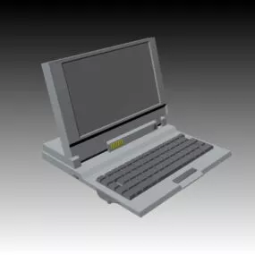 Old Apple Mac Portable Computer 3d model