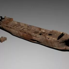 Old Boat Wreck 3d model