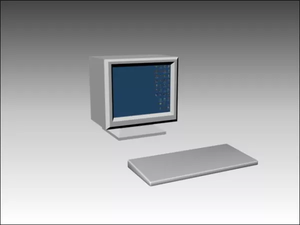 Old Crt Computer Monitor 3d model Old Crt Computer Monitor 3d model