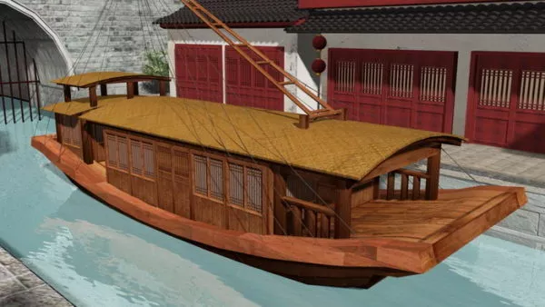 Old Chinese Boat 3d model Old Chinese Boat 3d model