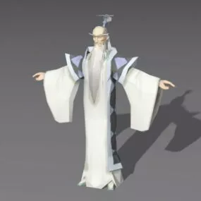 Old Chinese Scholar 3d model