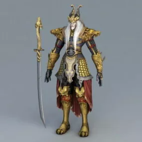 Old Dragon Warrior 3d model