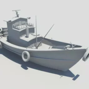 Old Fishing Boat 3d model