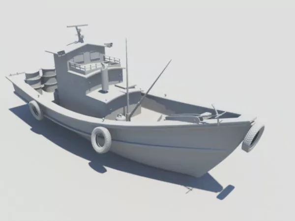 Old Rowboat 3d model