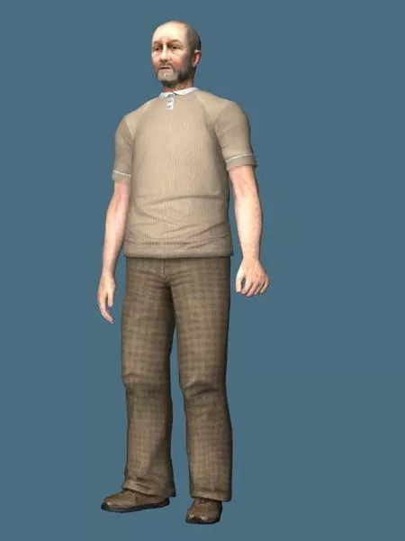 Old French Man 3d model Old French Man 3d model