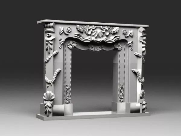 Old Stone Fireplace 3d model Old Stone Fireplace 3d model