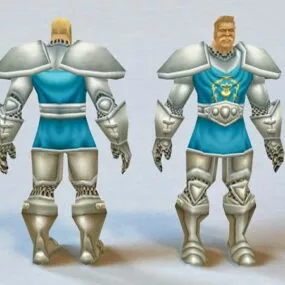 Old Warrior Character 3d model