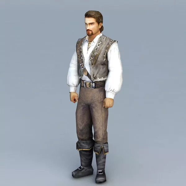 Old West Man 3d model Old West Man 3d model