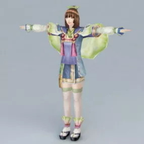 Old World Girl 3d model