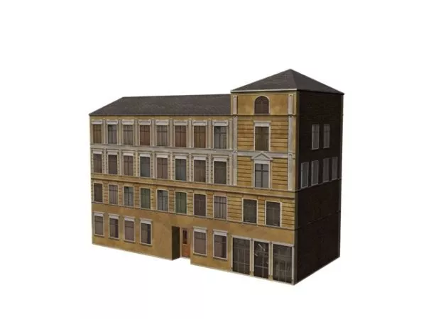 Old Apartment Building 3d model Old Apartment Building 3d model