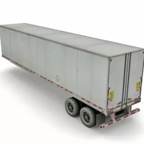 Old Box Trailer 3d model