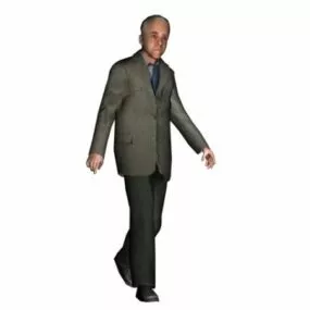 Character Old Businessman 3d model