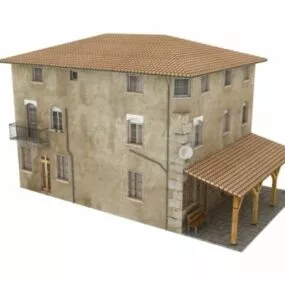 Old Residential Building 3d model