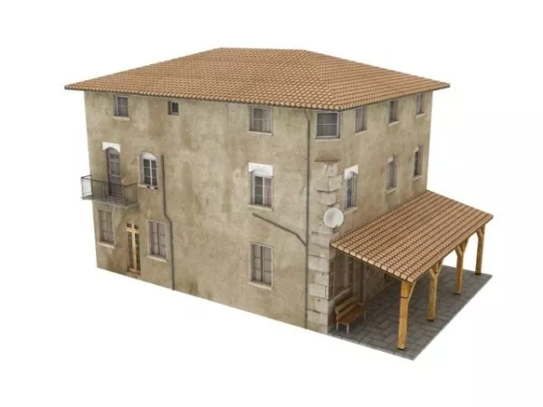 Old Residential Building 3d model Old Residential Building 3d model