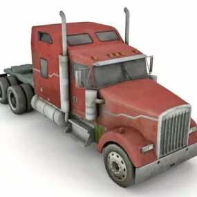 Old Semi Truck 3d model