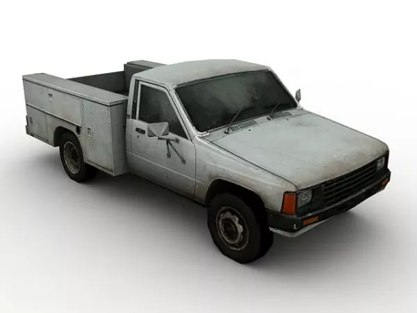 Old Utility Truck 3d model Old Utility Truck 3d model