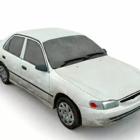 Old White Car 3d model