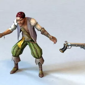One Eyed Pirate 3d model