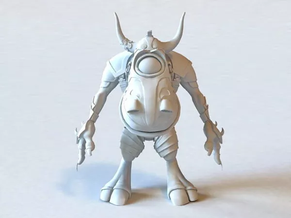 Monster Character With Stone Sword 3d model