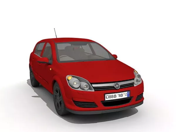 Opel Astra Red 3d model Opel Astra Red 3d model