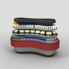 Open Cooler Display 3d model
